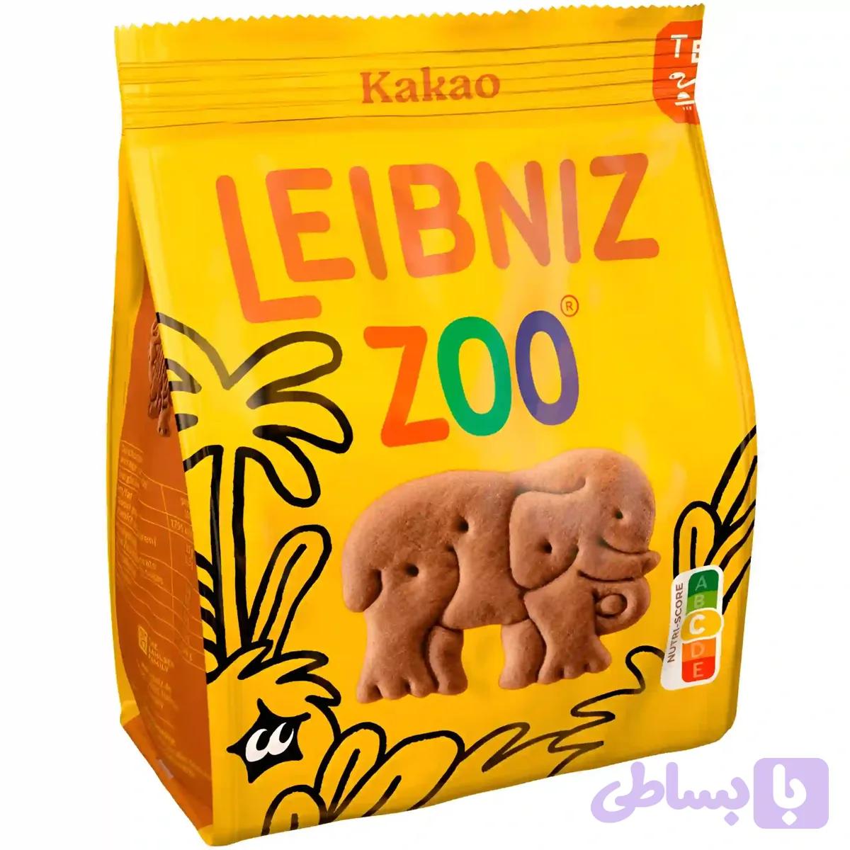 بیسکویت باغ وحشی لایبنیز با طعم کاکائویی Leibniz Zoo Kakao وزن 125 گرم