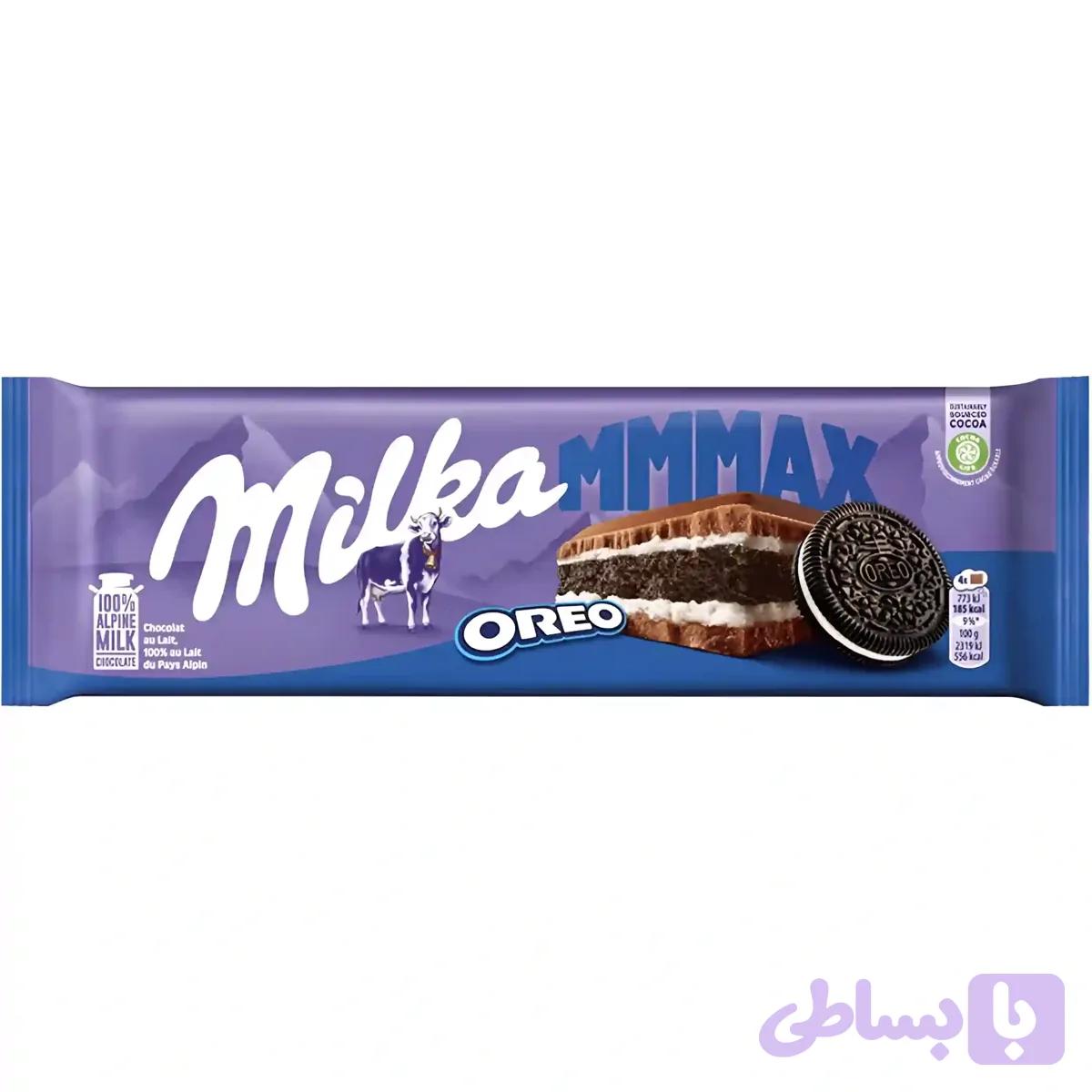 شکلات تریپل مکس میلکا Milka MMMAX با طعم شکلات و بیسکوییت وزن 300 گرم