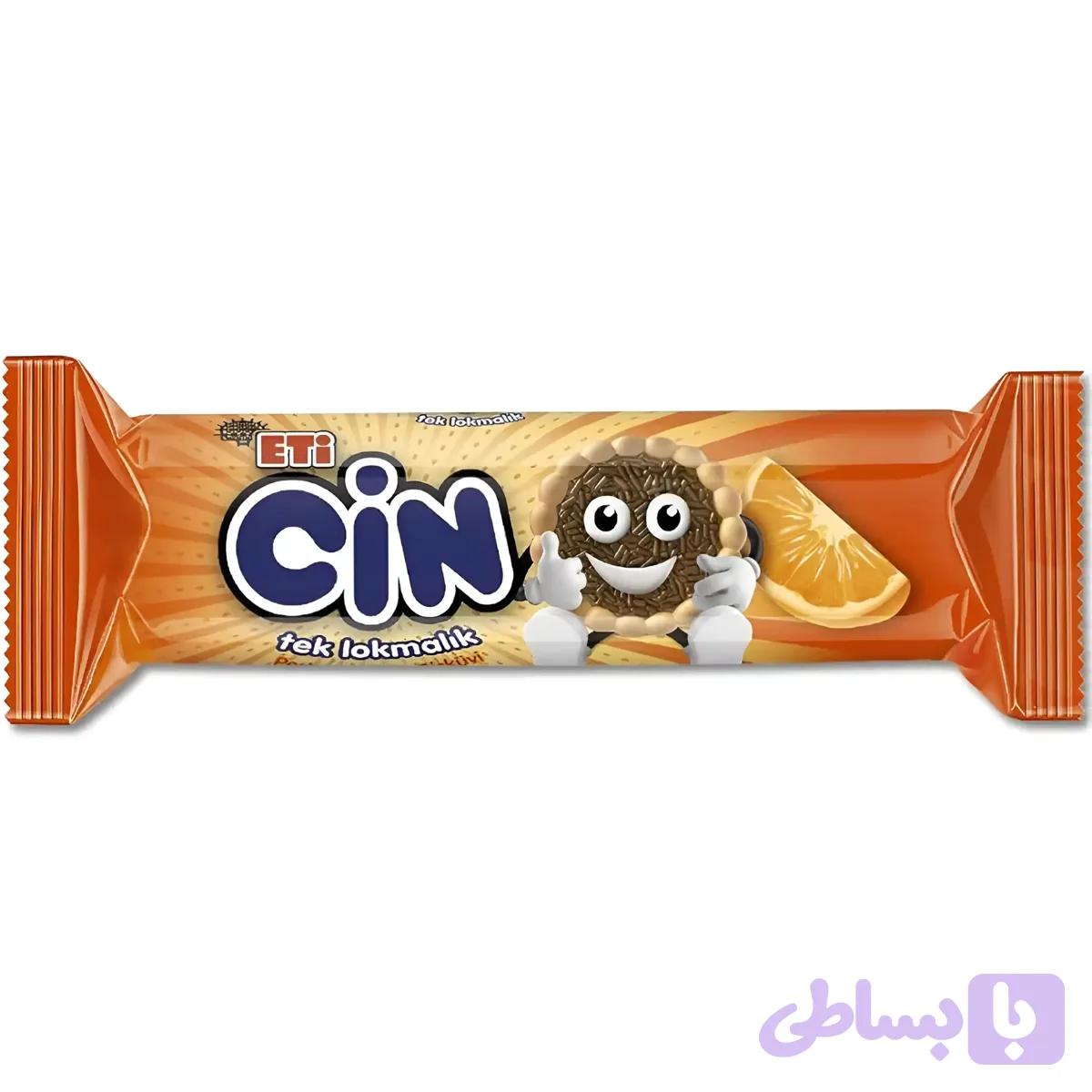 بیسکویت اتی جین با مغز کرم توت فرنگی Eti Cin وزن 114 گرم