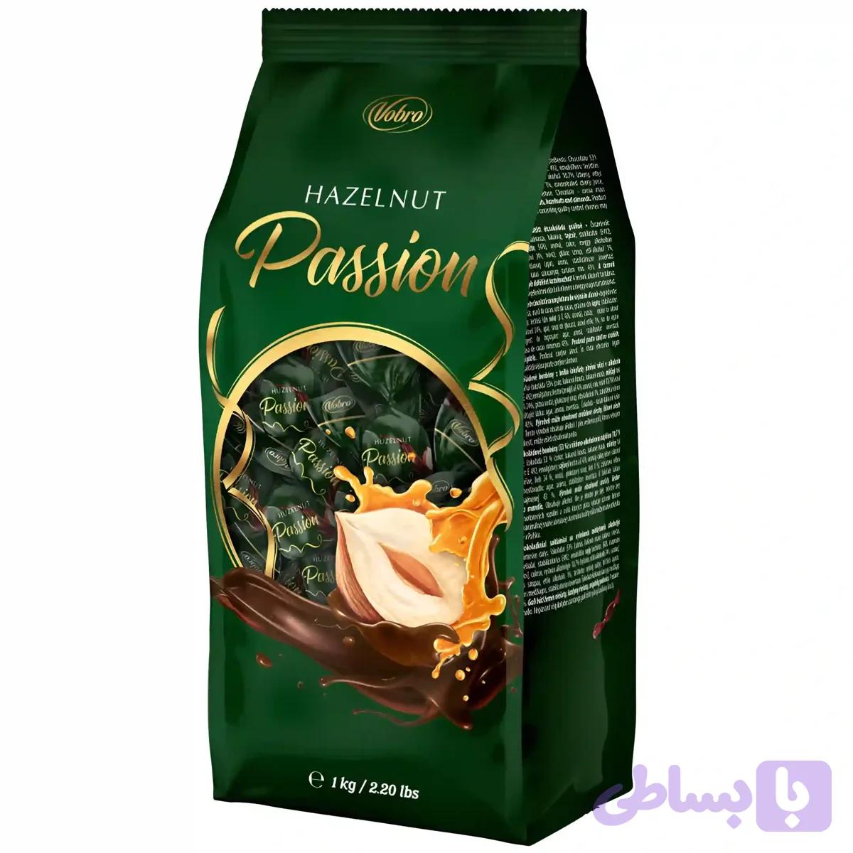 شکلات پشن وبرو با مغز فندقی Vobro Hazelnut Passion بسته 1 کیلویی