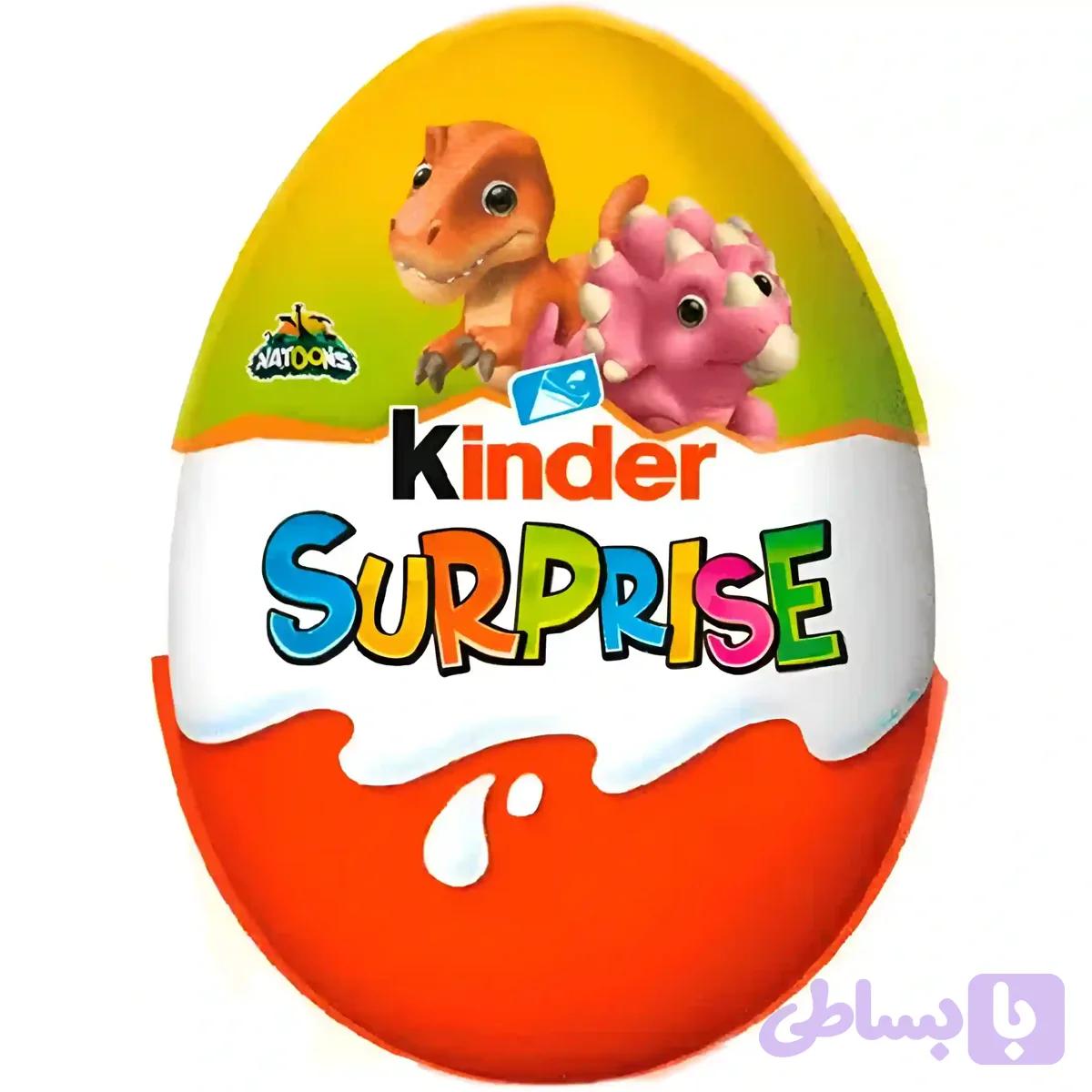تخم مرغ شانسی کیندر سورپرایز Kinder Surprise مدل Natoons با طرح دایناسور وزن 20 گرم