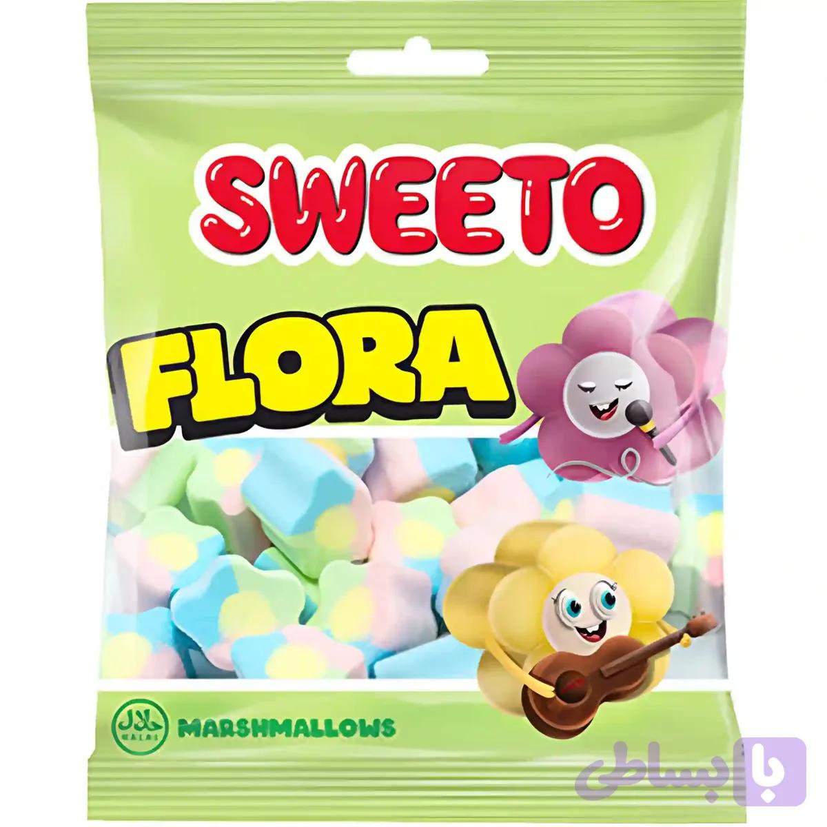 مارشمالو سویتو با طرح گل Sweeto Marshmallow Flora وزن 60 گرم