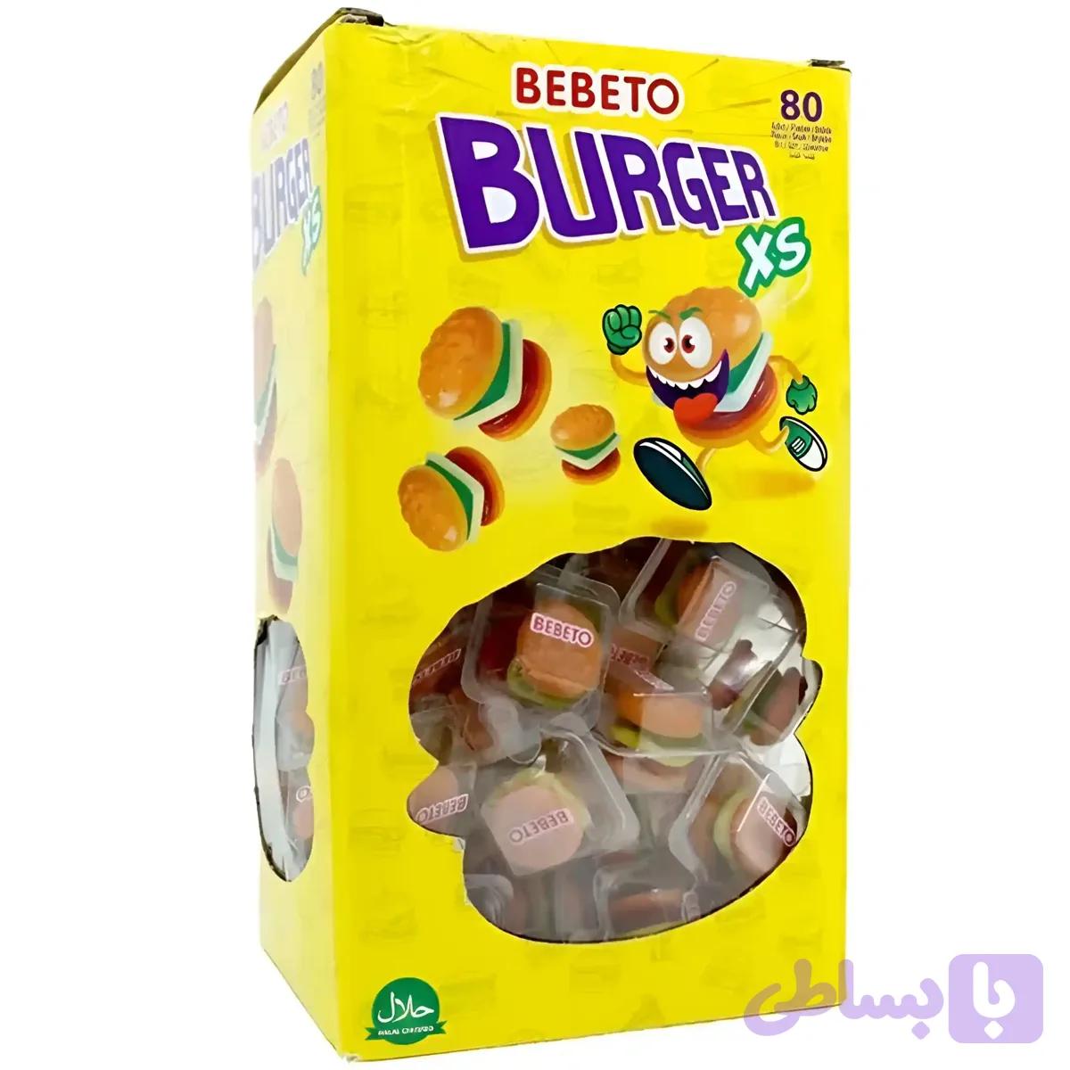 پاستیل ببتو مدل برگر Bebeto Burger بسته 80 عددی