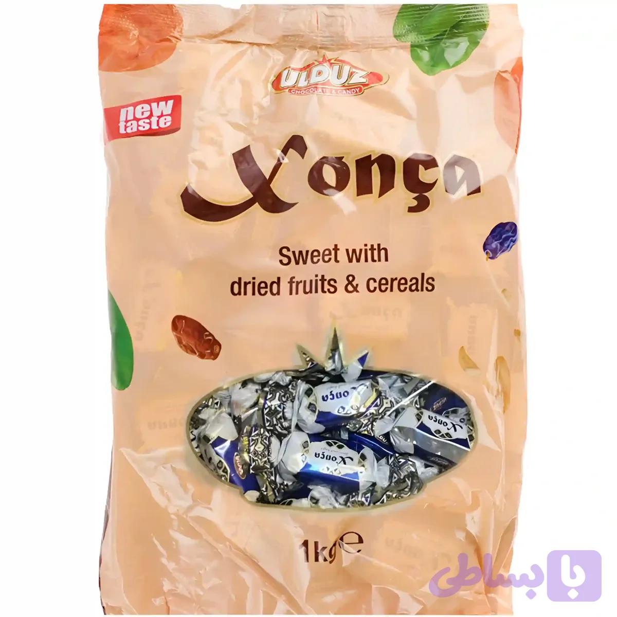آبنبات اولدوز زونکا میوه خشک غلات Ulduz Xonca بسته 1 کیلویی