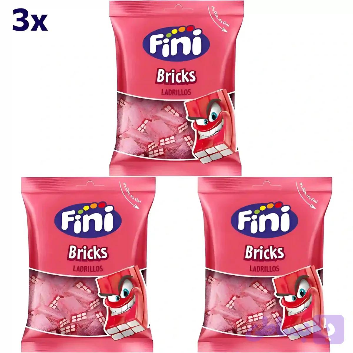 پاستیل طرح آجر فینی Fini Bricks وزن 90 گرم 3 عددی