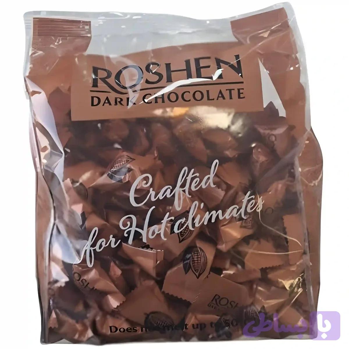 شکلات پذیرایی روشن Roshen با طعم تلخ Dark Chocolate بسته 600 گرمی
