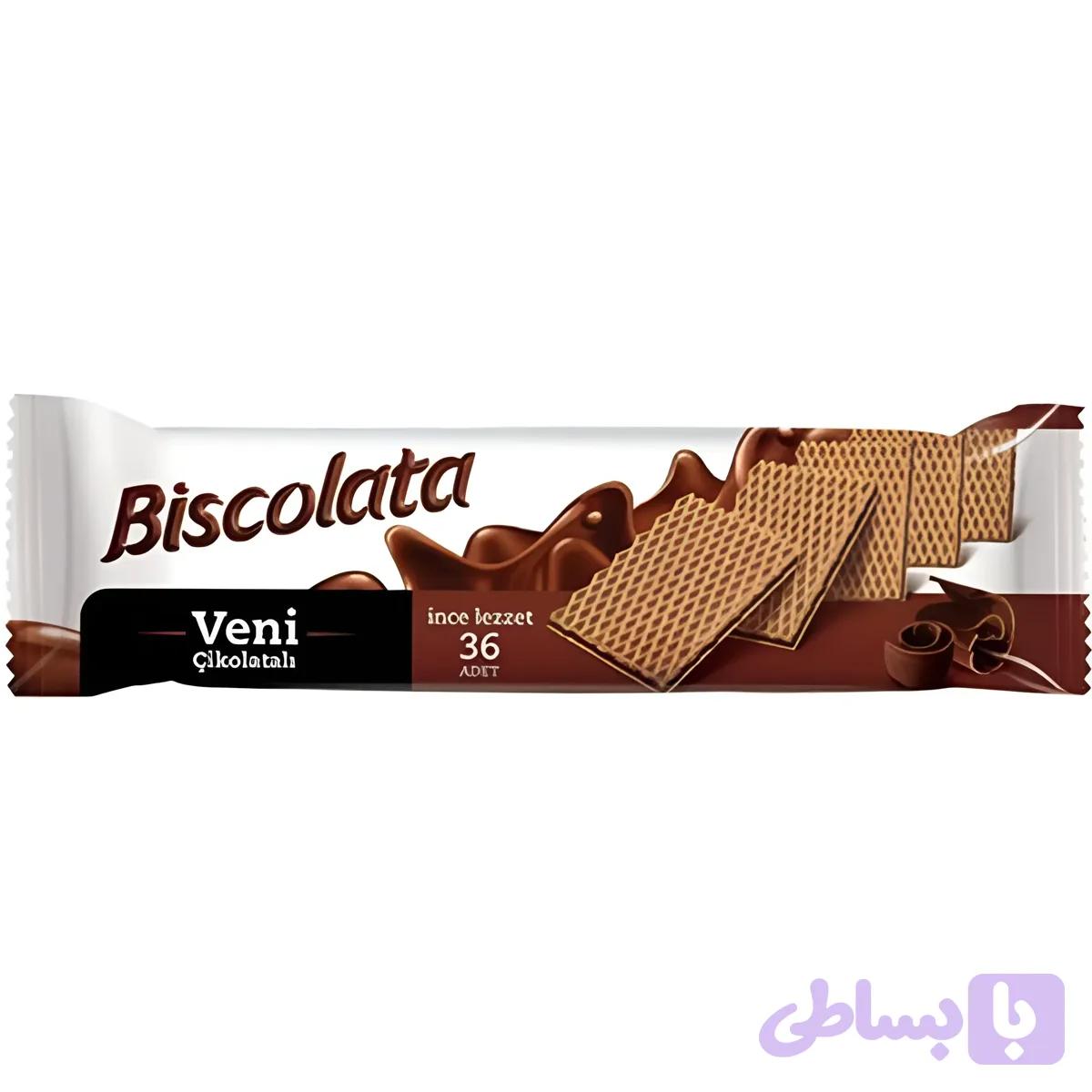 ویفر ونی بیسکولاتا با کرم شکلات Biscolata Veni Çikolatali وزن 110 گرم