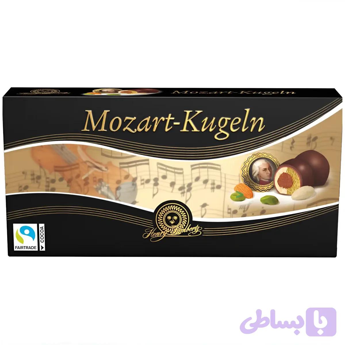 شکلات توپی تلخ آلمانی یوزی موزارت با مغز پسته و بادام Usy Henry Mozart Mozart-Kugeln وزن 200 گرم