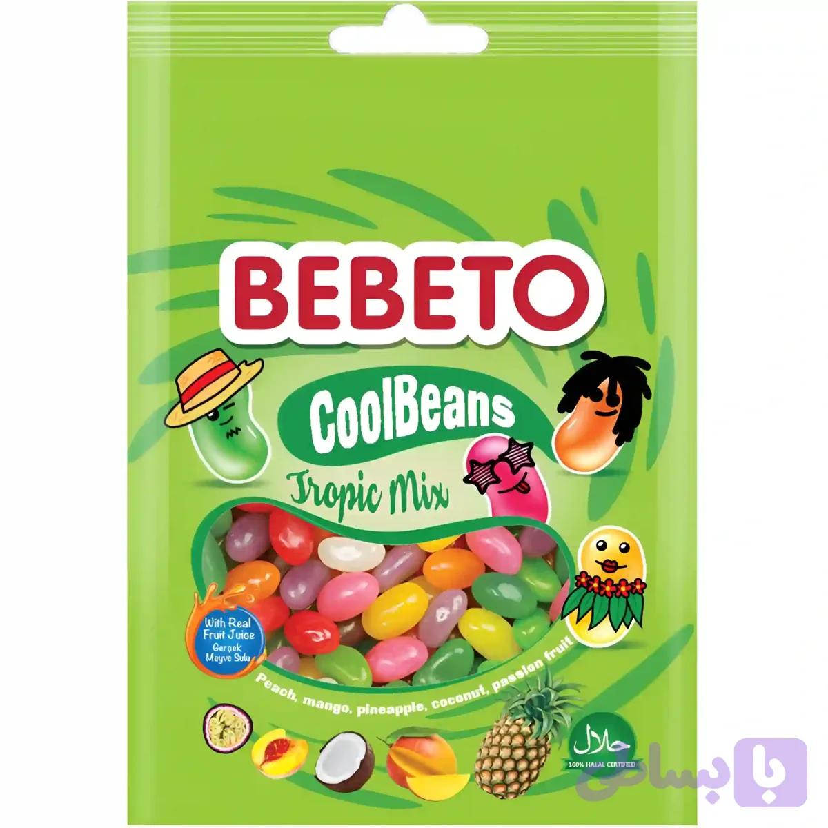 جیلی بیلی میوه های استوایی ببتو Bebeto Cool Beans Tropic Mix وزن 60 گرم