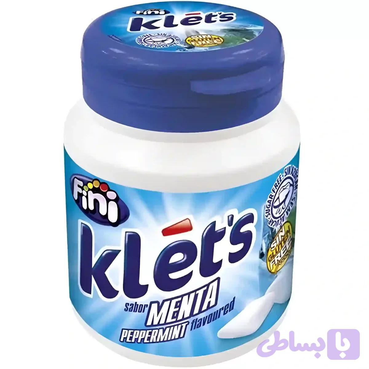 آدامس بدون قند فینی Fini با طعم نعنا فلفلی Peppermint وزن 100 گرم