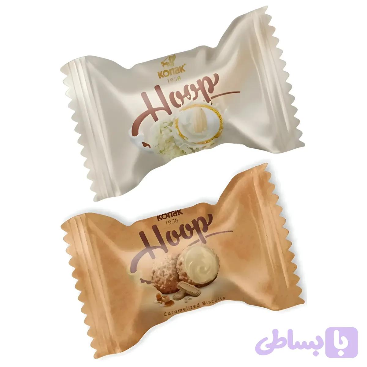 پک میکس ترافل هوپ کوناک Konak Hoop با طعم کارامل و نارگیل بسته 500 گرم — تصویر 1