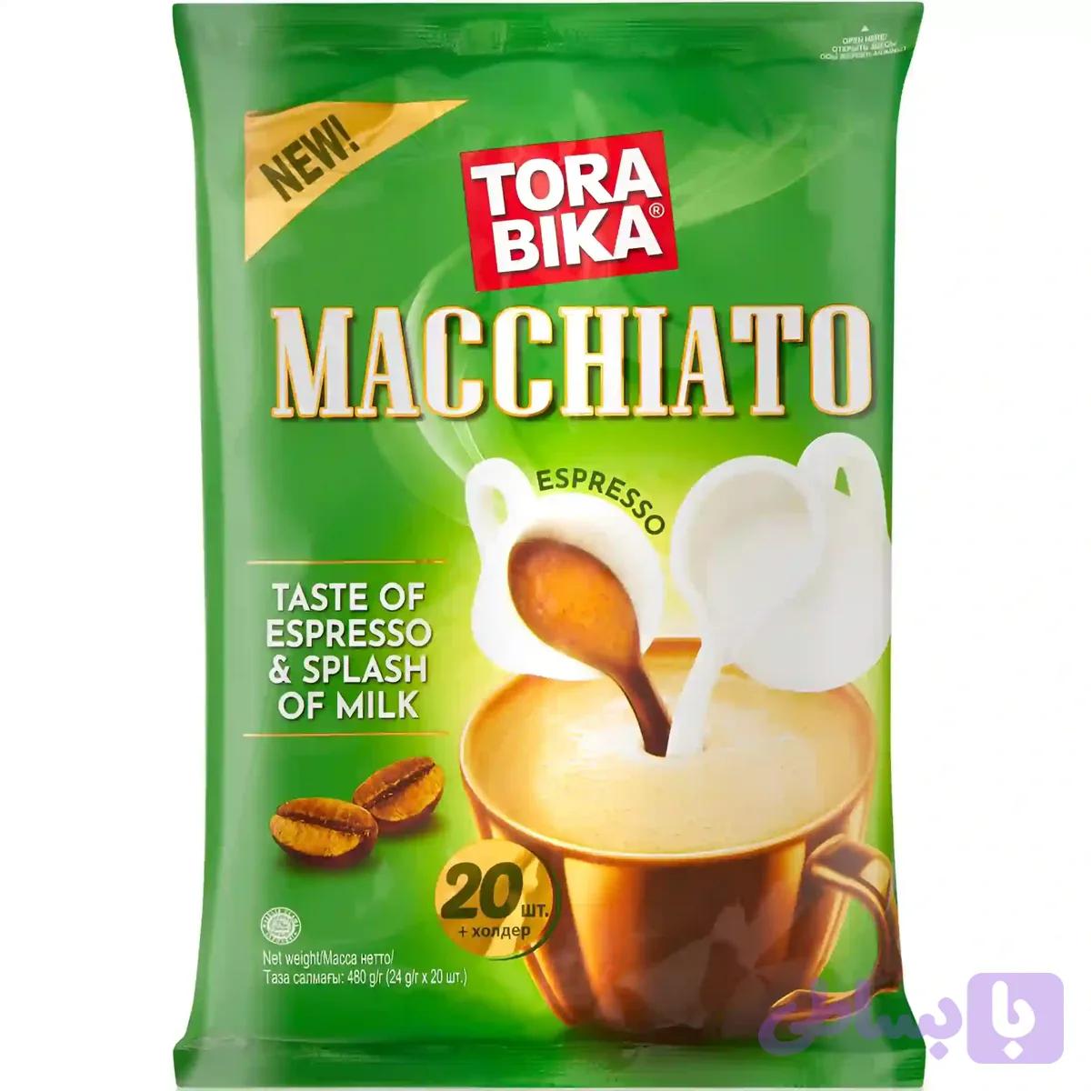 قهوه فوری ماکیاتو تورابیکا با طعم اسپرسو و شیر Torabika Macchiato بسته 20 عددی
