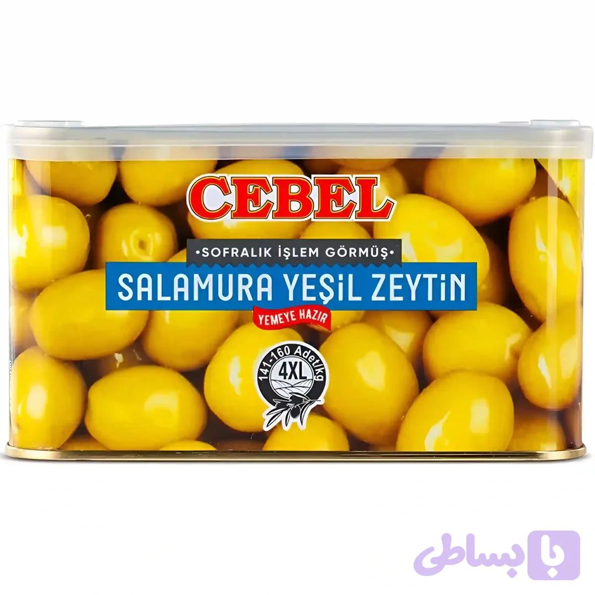زیتون سبز مغز فلفلی جبل Cebel وزن 1 کیلو