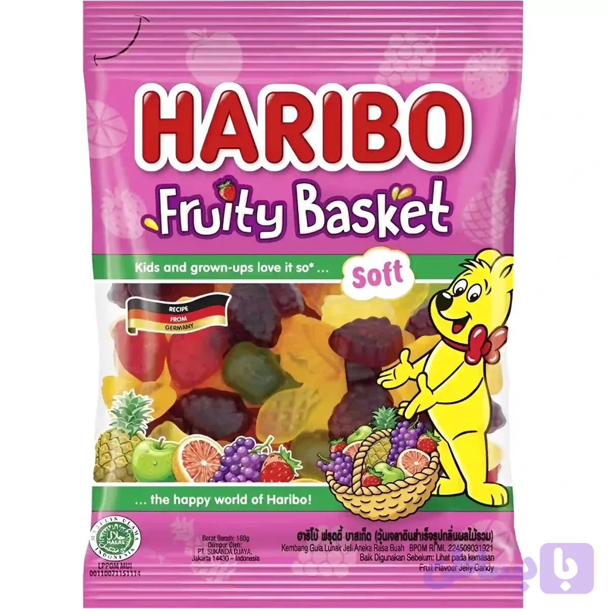 پاستیل میوه ای هاریبو مدل سبد میوه Haribo Fruity Basket وزن 160 گرم
