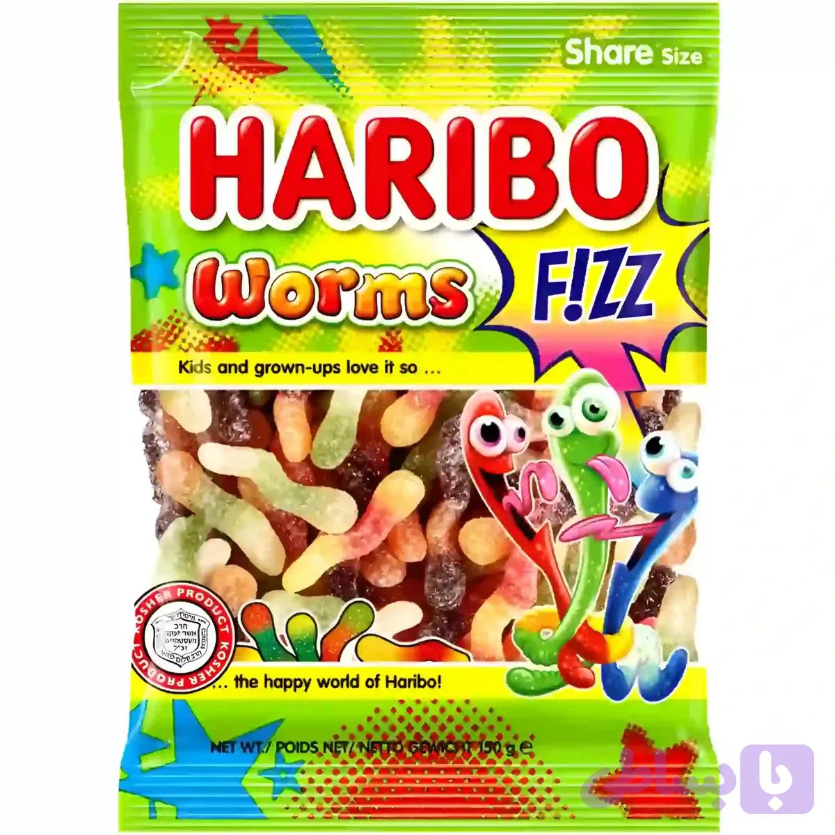 پاستیل ترش هاریبو مدل کرمی Haribo Worms وزن 160 گرم