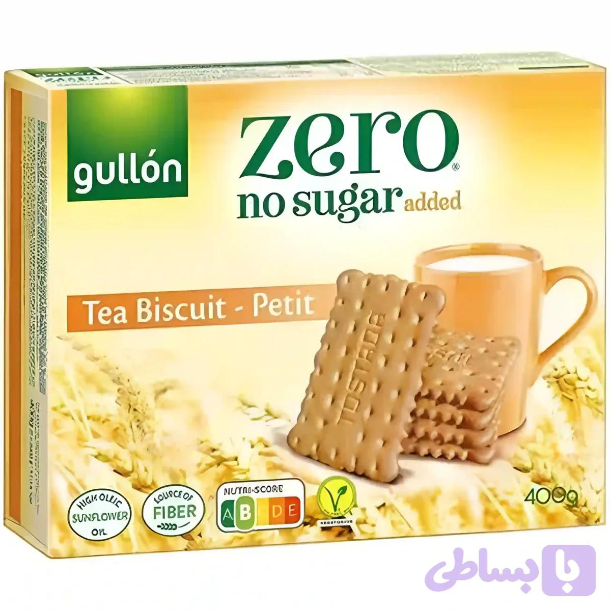 بیسکوئیت چای بدون قند گولون Gullon Zero Sugar Tea Biscuit وزن 180 گرم