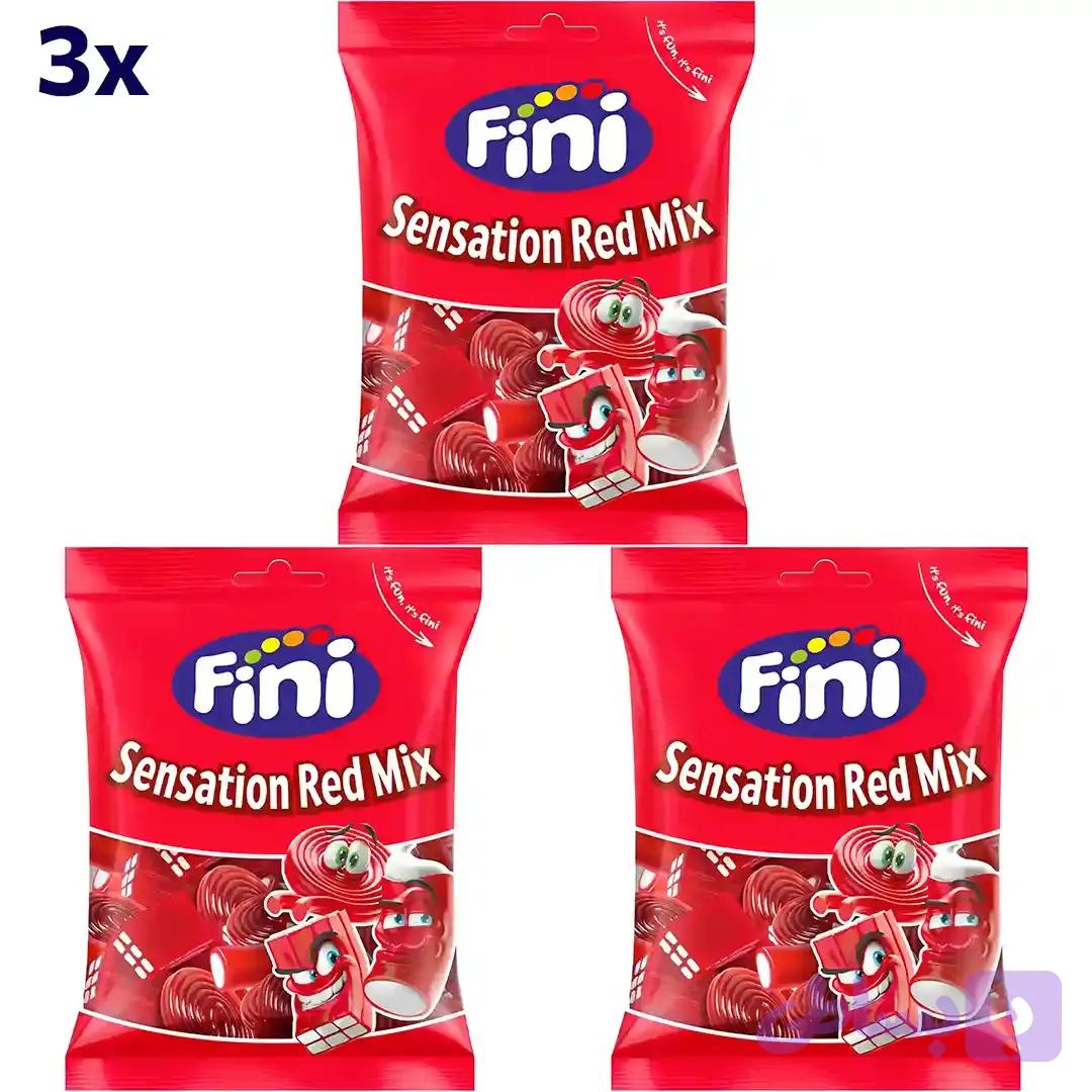 پاستیل های قرمز و ترکیبی فینی Fini Sensation Red Mix وزن 90 گرم 3 عددی