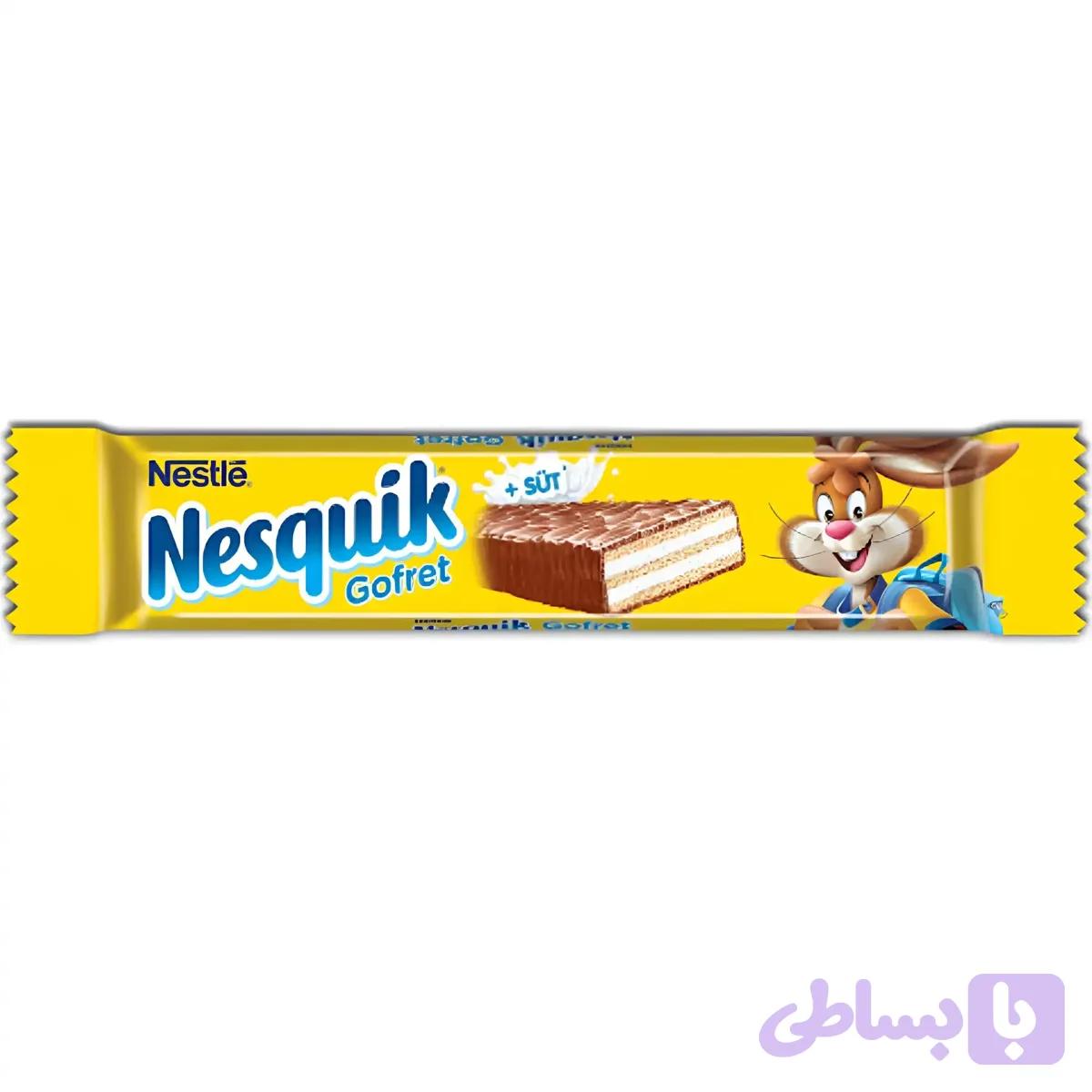 ویفر نستله نسکوییک با کرم شکلات شیری Nestle Nesquik وزن 26 گرم 6 عددی