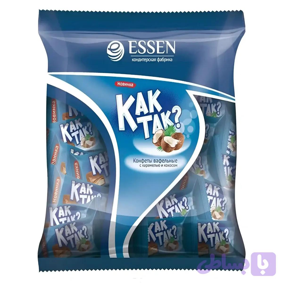 شکلات کاک تاک اسن با طعم کارامل و نارگیل ?Essen Kak Tak وزن 500 گرم