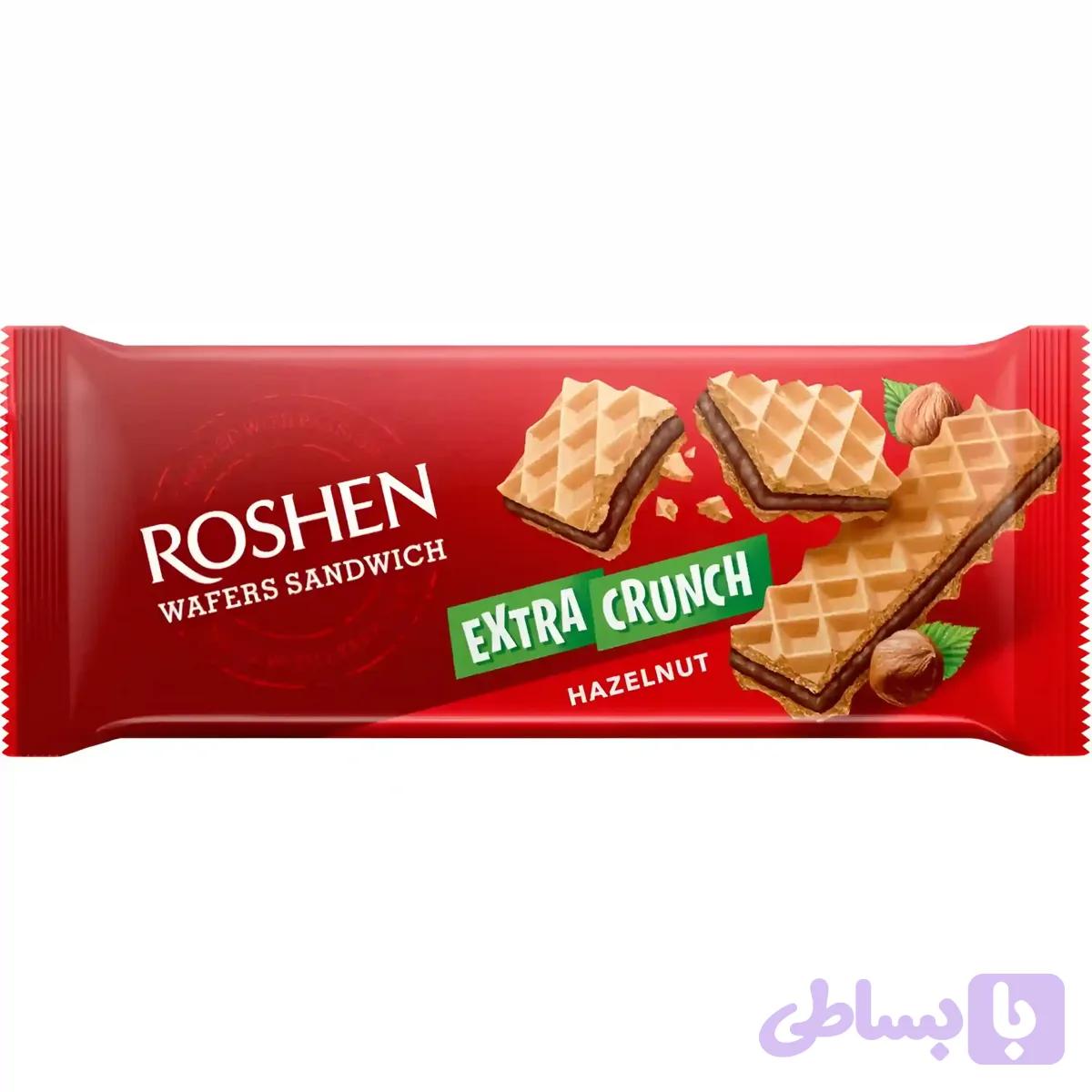 ویفر روشن اکسترا کرانچ فندقی Roshen Hazelnut وزن 142 گرم