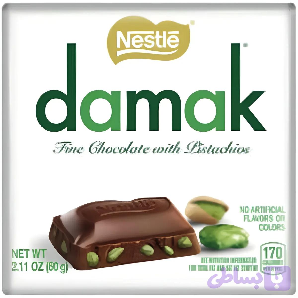 شکلات سفید نستله داماک پسته کارامل Nestle Damak وزن 60 گرم 3 عددی