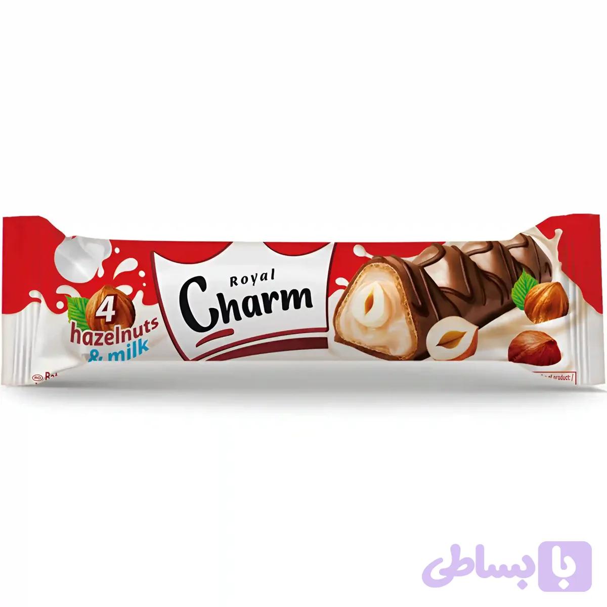 ویفر بار ABK مدل Royal Charm با مغز فندق و شیر 22 گرم 6 عددی