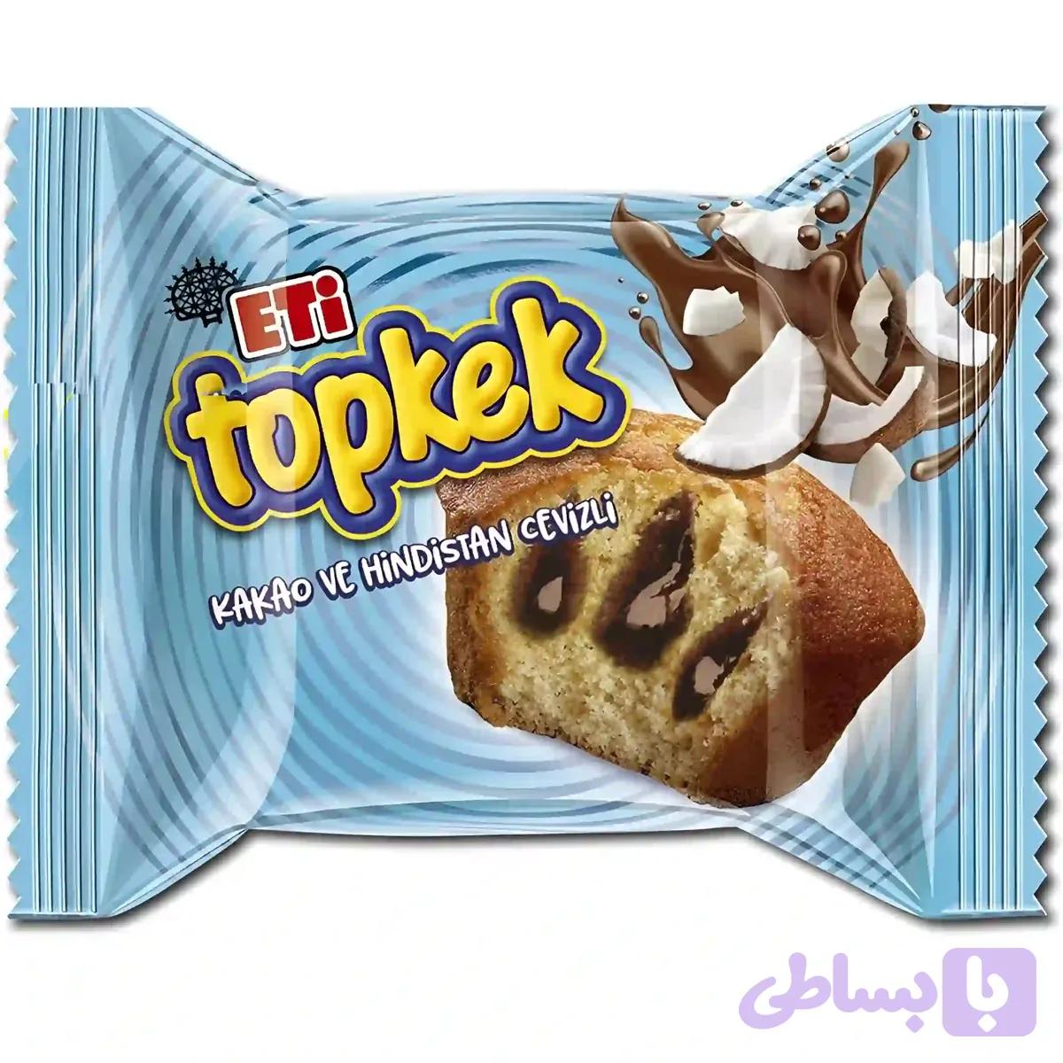 تاپ کیک نارگیلی و کاکائویی اتی Eti Topkek وزن 40 گرم