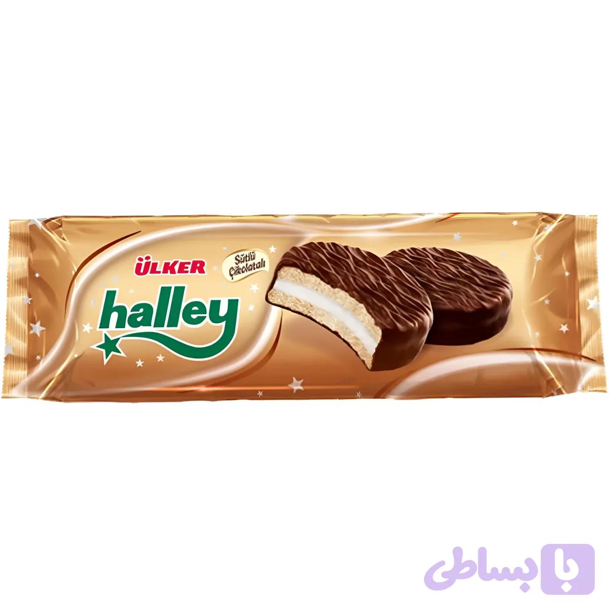 بیسکویت شکلاتی اولکر هالی با کرم موزی Ulker Halley Muzlu وزن 210 گرم
