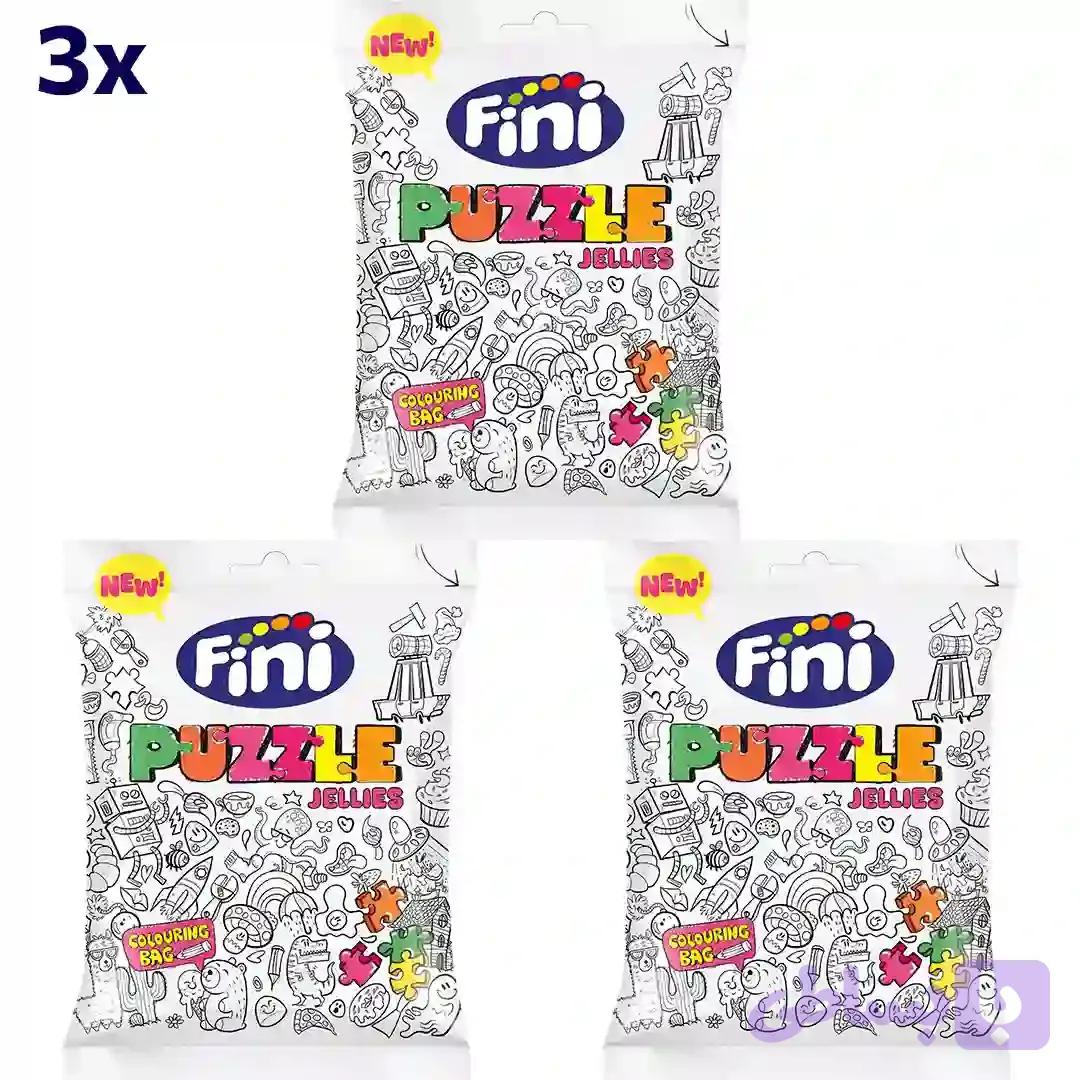 پاستیل های طرح پازل رنگی فینی Fini Puzzle Jellies وزن 90 گرم 3 عددی