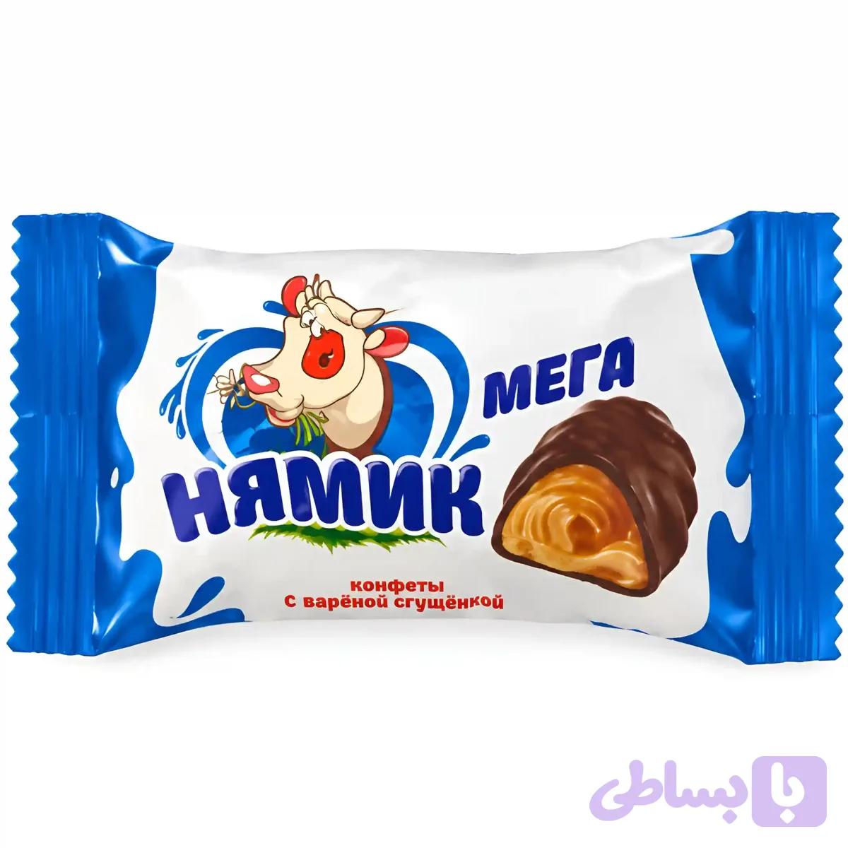 شکلات نيامیک مگا آکوند با طعم شیر تغلیظ شده و کارامل Akkond НЯМИК МЕГА بسته 500 گرمی