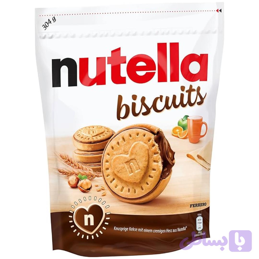 بیسکویت نوتلا با کرم شکلاتی Nutella Biscuit وزن 304 گرم — تصویر 1