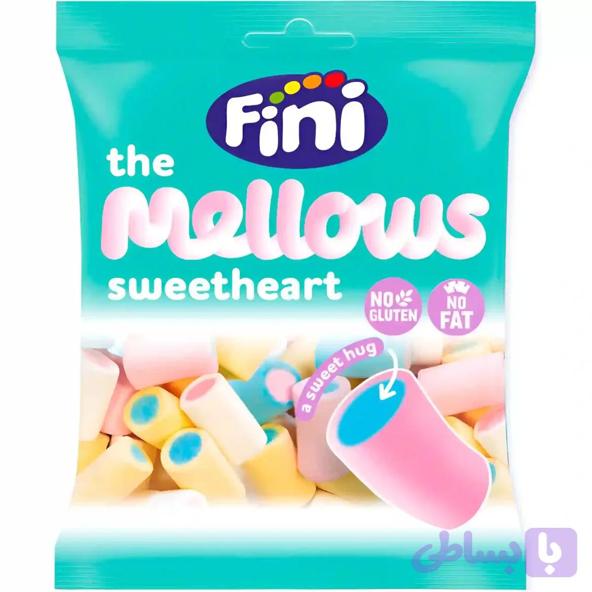 مارشمالو فینی Fini بدون گلوتن و بدون چربی مدل Sweetheart وزن 80 گرم