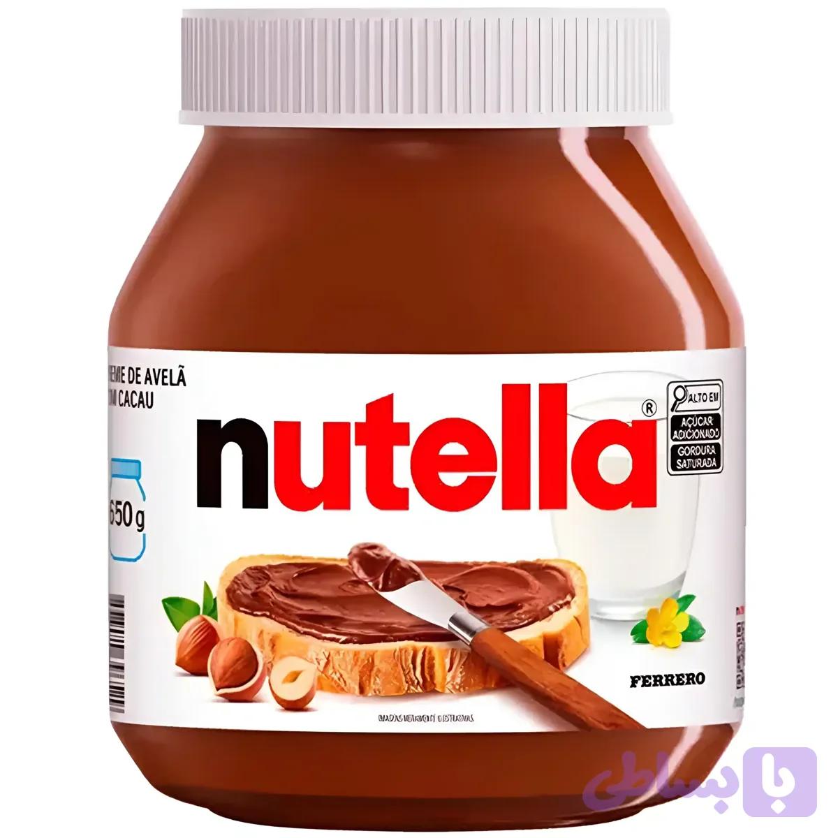 شکلات صبحانه نوتلا با کرم کاکائو فندقی (ترکیه) Nutella وزن 1000 گرم