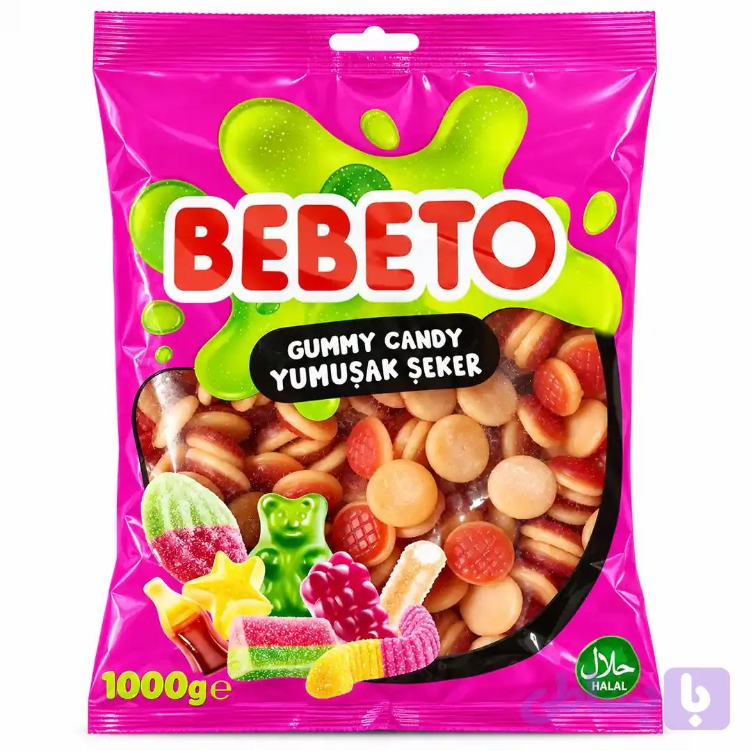 پاستیل ببتو مدل گل رز Bebeto بسته یک کیلویی