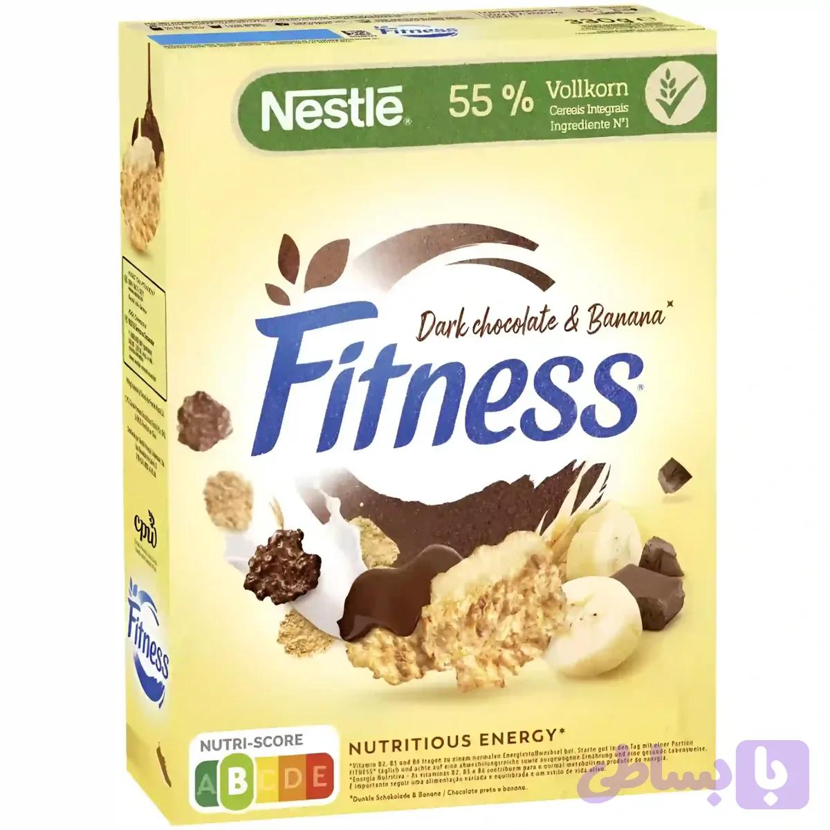 کورن فلکس نستله فیتنس با طعم شکلات تلخ و موز Nestle fitness وزن 330 گرم