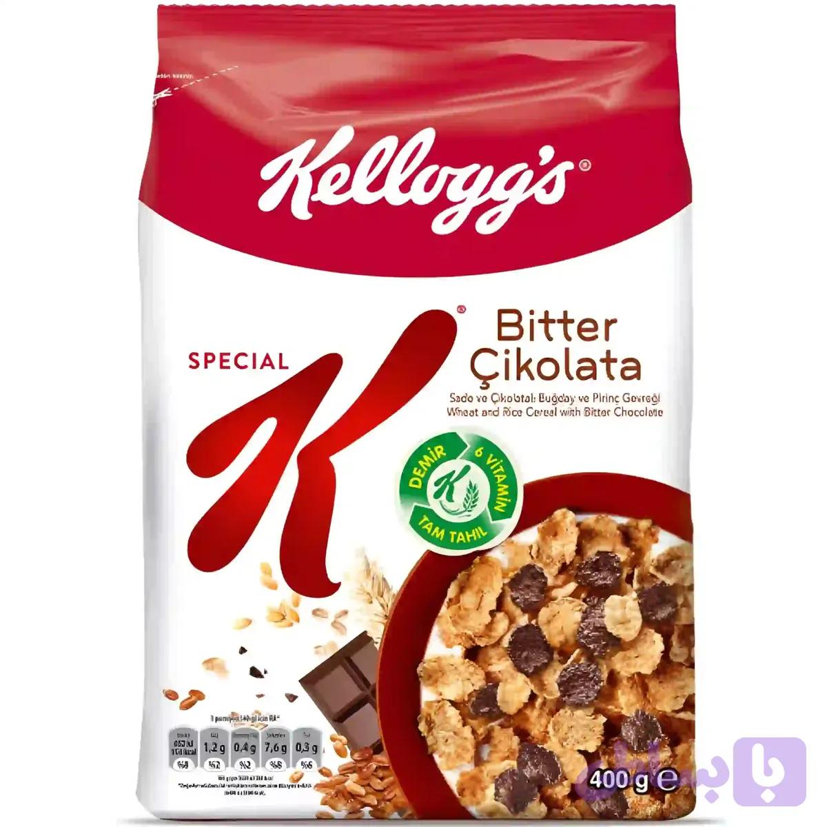کورن فلکس اسپشیال کلاگز با طعم گندم و برنج شکلاتی تلخ Kelloggs Special وزن 400 گرم