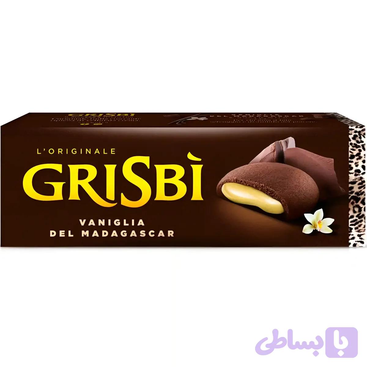 کوکی شکلاتی گریسبی ویچنزی با مغز کرم وانیلی Grisby Vaniglia وزن 135 گرم