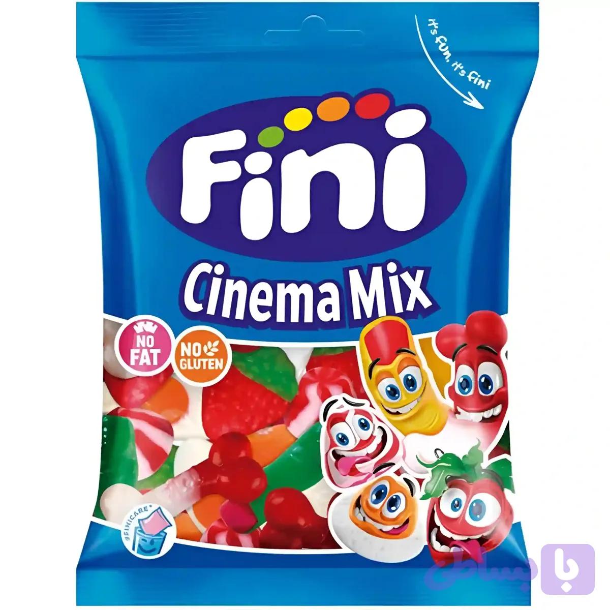 پاستیل سینما میکس فینی بدون گلوتن و چربی Fini Cinema Mix وزن 90 گرم 3 عددی
