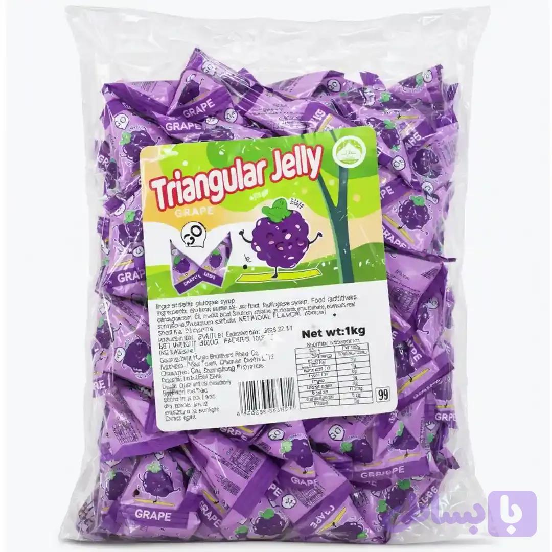 ژله مثلثی با طعم سیب Triangular Jelly بسته 1 کیلویی