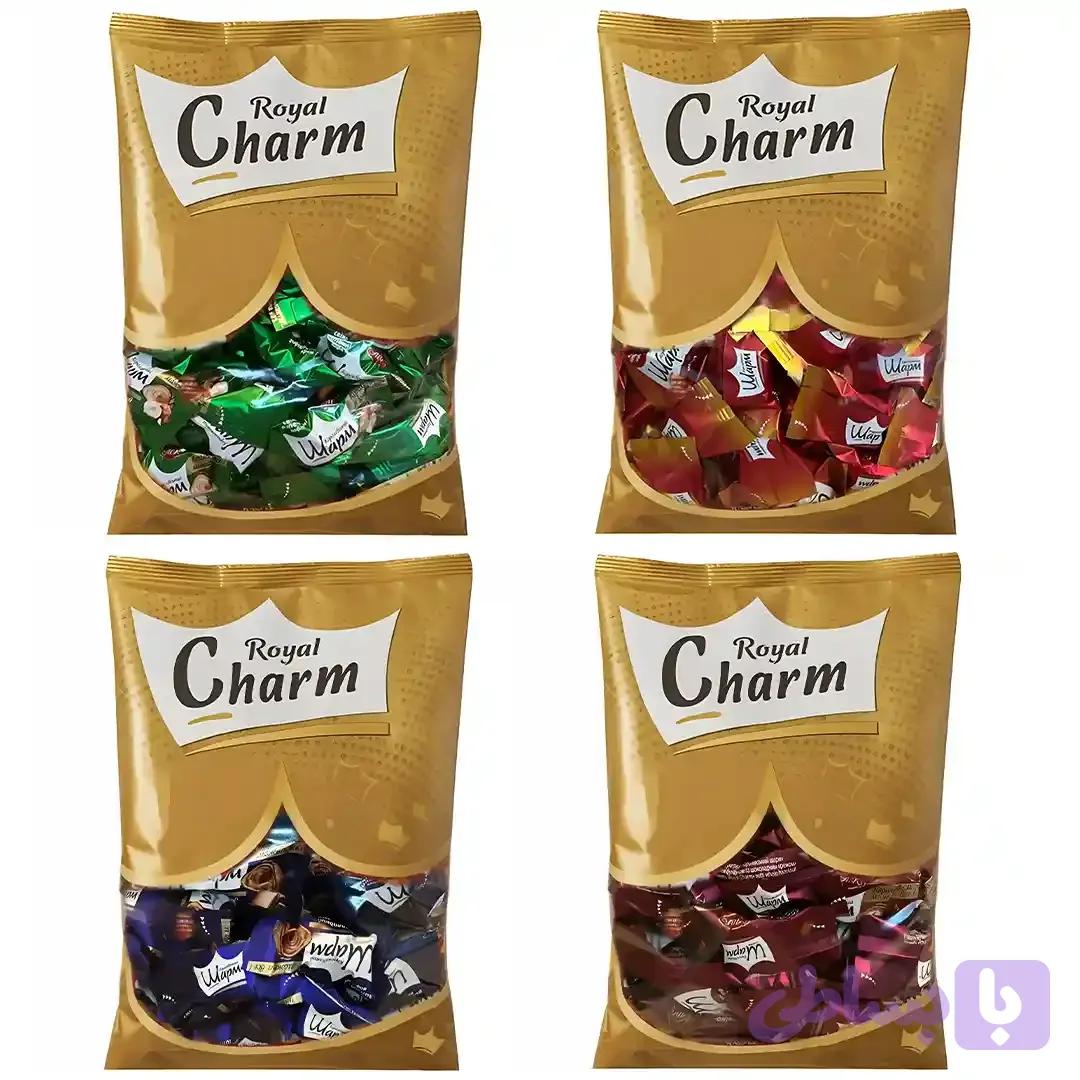 پک میکس ویفرهای پذیرایی هرمی ABK مدل Royal Charm با طعم های کرم شیر پخته،انبه،فندق و شکلاتی،فندقی بسته 1 کیلویی