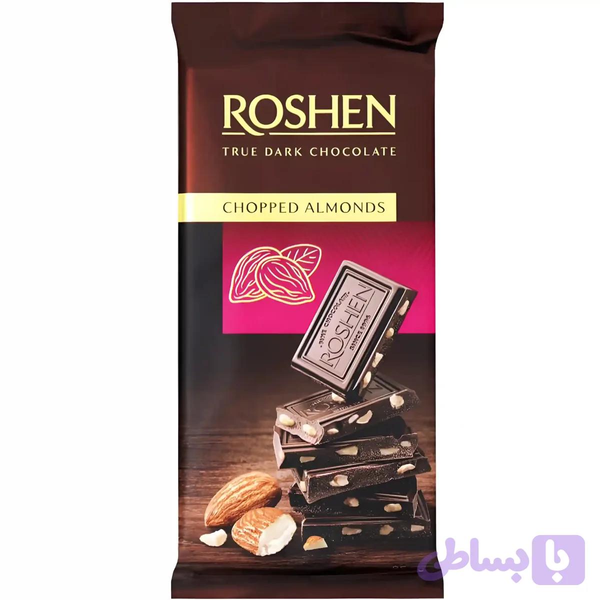 شکلات روشن تکه بادام Roshen وزن 85 گرم