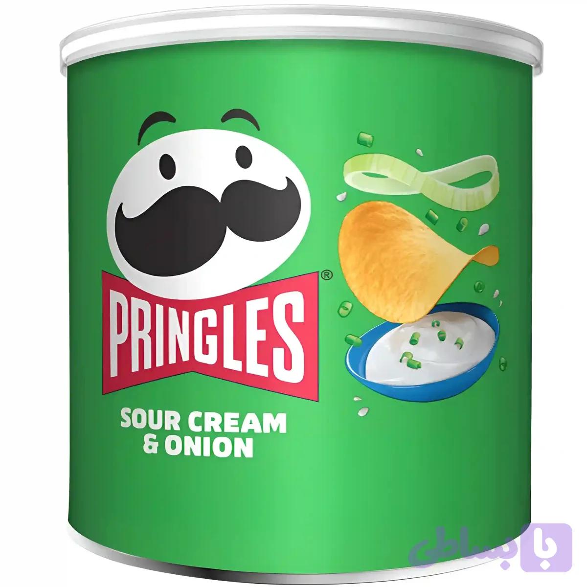 چیپس پرینگلز با طعم خامه ترش و پیاز Pringles Sour Cream & Onion وزن 40 گرم