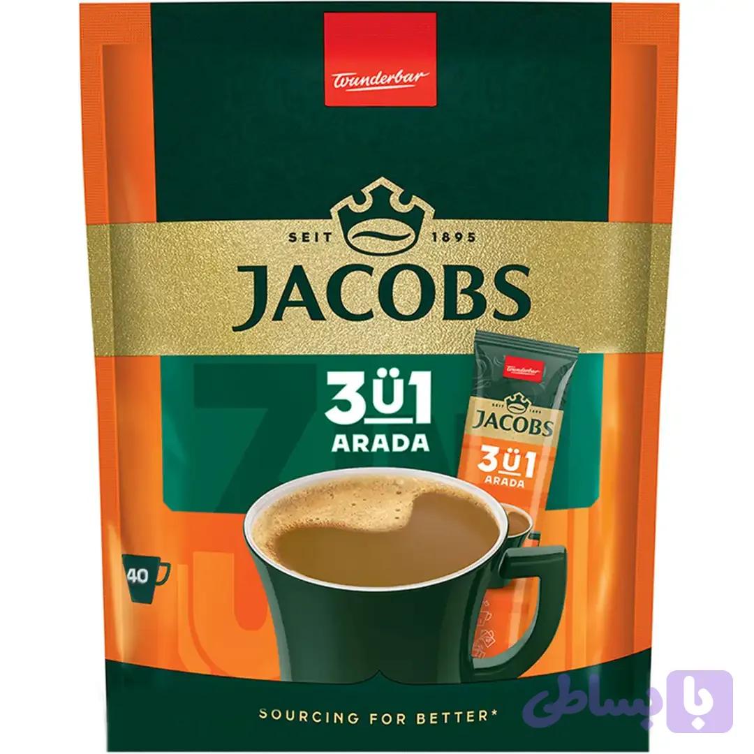 پودر قهوه فوری 3 در 1 آرادا گلد جاکوبز JACOBS Arada Gold Yumuşak Lezzet بسته 40 عددی
