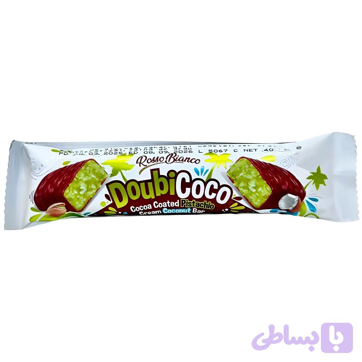 شکلات دبی روسو بیانکو با مغز پسته و نارگیل Doubi Coco Rosso Bianco وزن 40 گرم