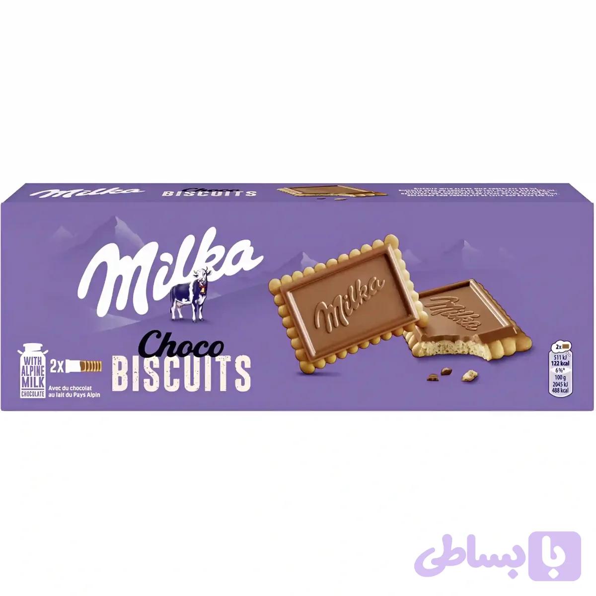 بیسکویت میلکا با روکش شکلاتی Milka Choco Biscuits وزن 150 گرم