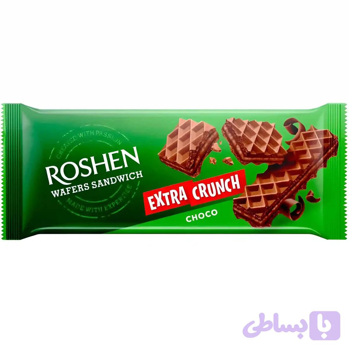 ویفر روشن اکسترا کرانچ شکلاتی Roshen Choco وزن 142 گرم