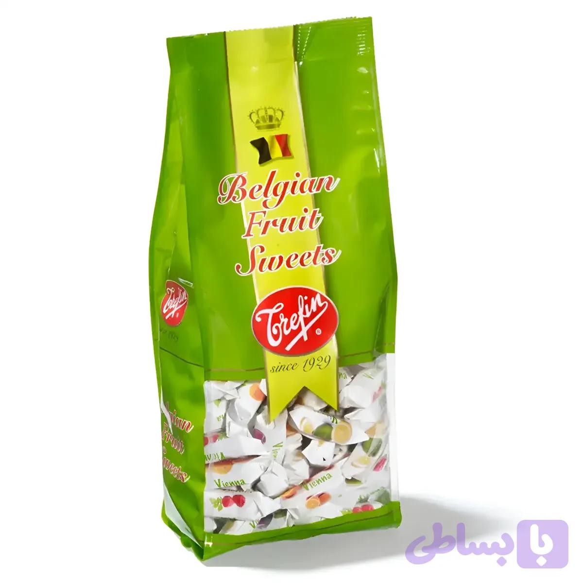 آبنبات بلژیکی ترفین مغز ژله ای میوه ای 4 طعم Trefin بسته 1 کیلویی