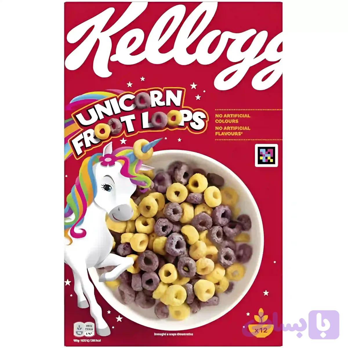کورن فلکس یونی کورن کلاگز میوه ای Kellogg’s Unicorn Fruit Loops وزن 375 گرم