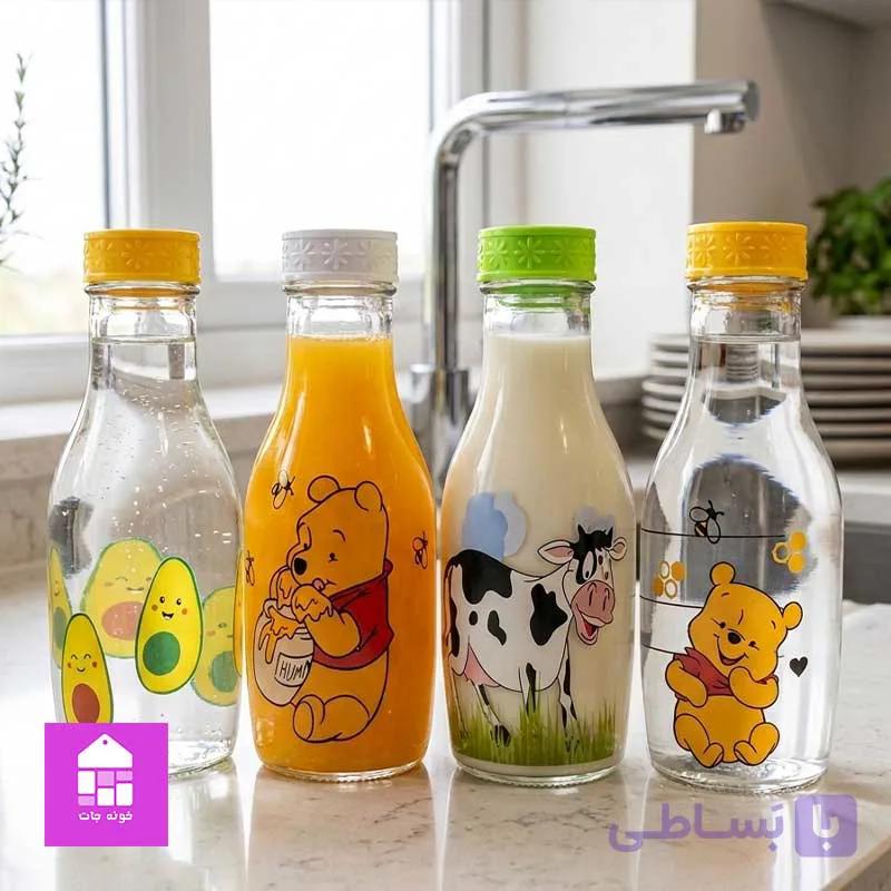 بطری شیشه ای فانتزی درب دار — تصویر 1