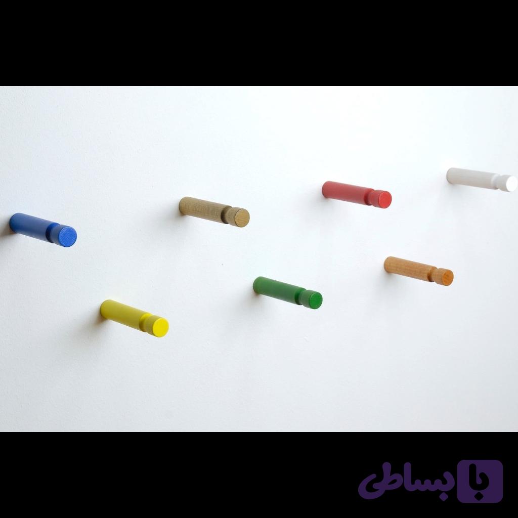 رخت آویز چوبی دیواری نگین — تصویر 1